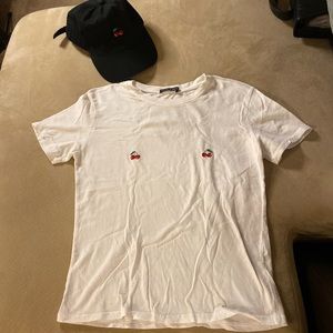 Rare Brandy Melville Cherry 🍒 Top and hat bundle